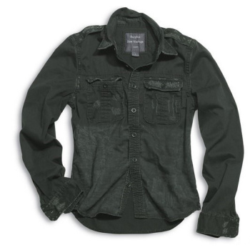 Shirt Raw Vintage, long-sleeved, Surplus, black, S