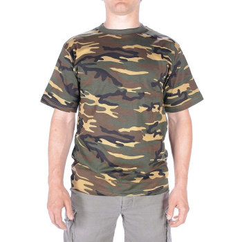 Men's camouflage t-shirt, Mil-Tec, US woodland, XL