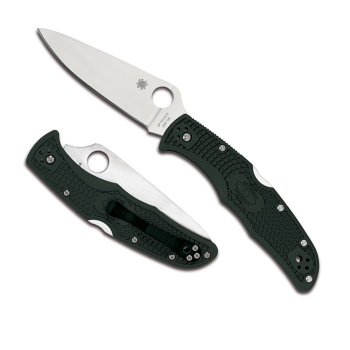 Knife Endura 4, drop point, green handle FRN, steel ZDP-189, Spyderco