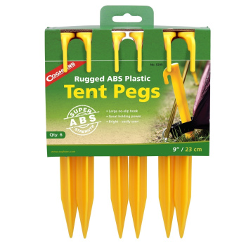 A set of plastic tent pegs, Coghlan's