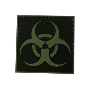 PVC patch "Biohazard", green