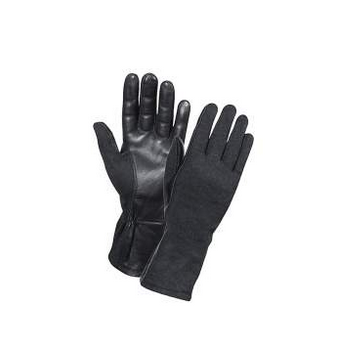 G.I. Type Flame & Heat Resistant Flight Gloves, Rothco, Black, L