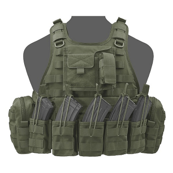 Ricas Compact Elite Ops Plate Carrier, Warrior, Olive, AK/SA58