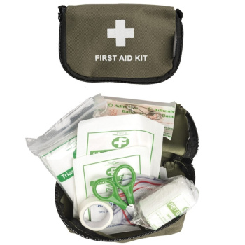 First aid kit with case, olive, Mil-Tec