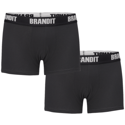 Men's boxers with logo, 2 pcs, Brandit, Black, XL