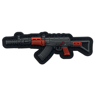3D PVC velcro nášivka s motivem zbraně AK 47
