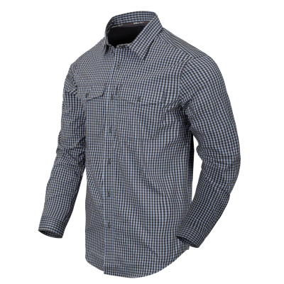 Covert Concealed Carry Shirt, long sleeve, Phantom Grey, checkered, XL, Helikon