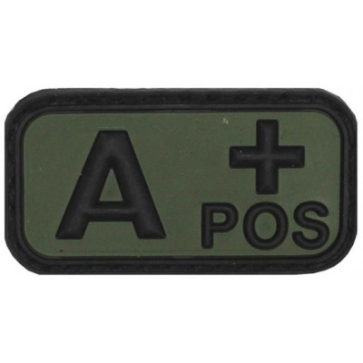 Velcro Patch - blood group A+ , Green, MFH