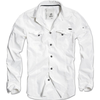 Men's SlimFit Shirt, Brandit, White, M