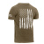 Distressed US Flag Athletic Fit T-Shirt, Rothco, Coyote, 2XL