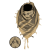 Shemagh with rifle motif, Mil-Tec, Coyote - Black