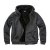 Sweatjacket Teddylining, Brandit, Black Melange, 3XL