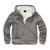 Sweatjacket Teddylining, Brandit, Dark Grey Melange, 3XL
