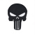 3D PVC nášivka Punisher, 101 INC, Černá