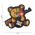 3D PVC nášivka Terror Teddy, 101 INC, Hnědá