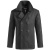Men's navy coat Pea Coat, Surplus, Black, XL