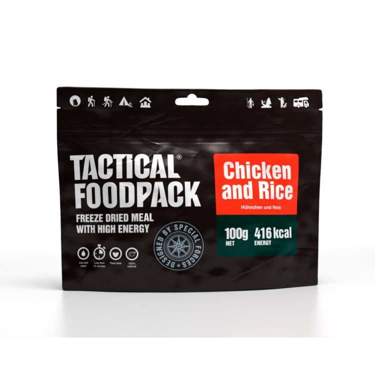Dehydrované jídlo - rýže s kuřecím masem, Tactical Foodpack