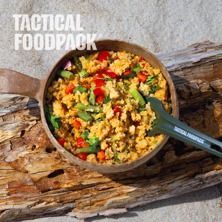 Dehydrované jídlo - rýže s kuřecím masem, Tactical Foodpack
