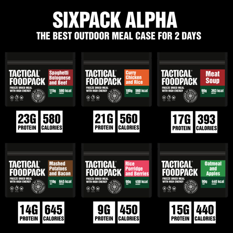 Set 6x - Tactical Six Pack Alpha, Tactical Foodpack