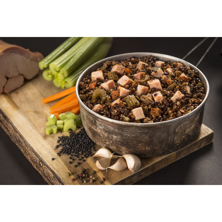 Farmer Ham with Lentil Ragout, Adventure Menu