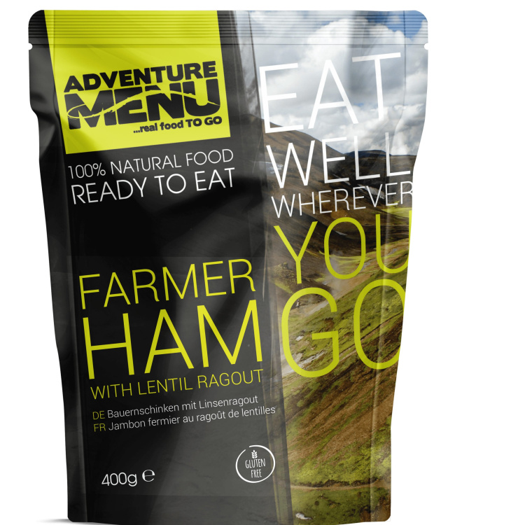 Farmer Ham with Lentil Ragout, Adventure Menu