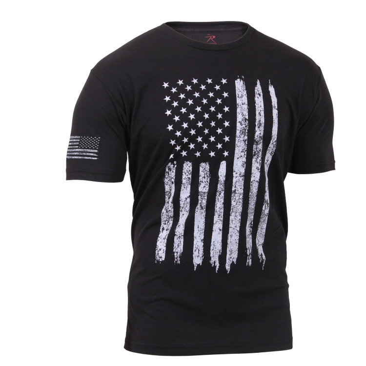 Tričko Distressed US Flag Athletic Fit, Rothco
