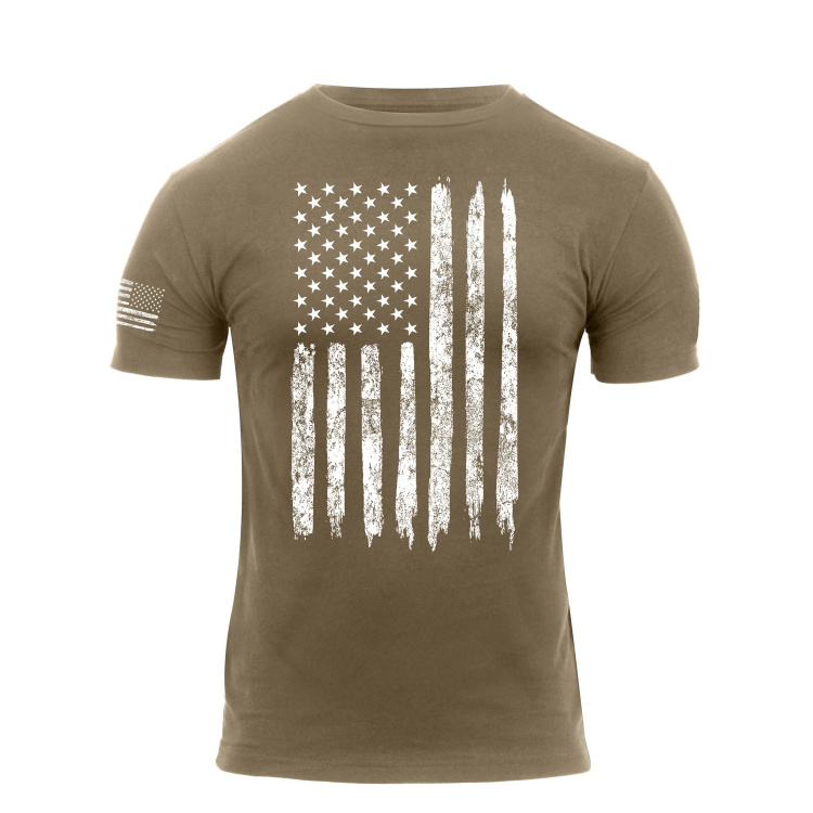 Distressed US Flag Athletic Fit T-Shirt, Rothco