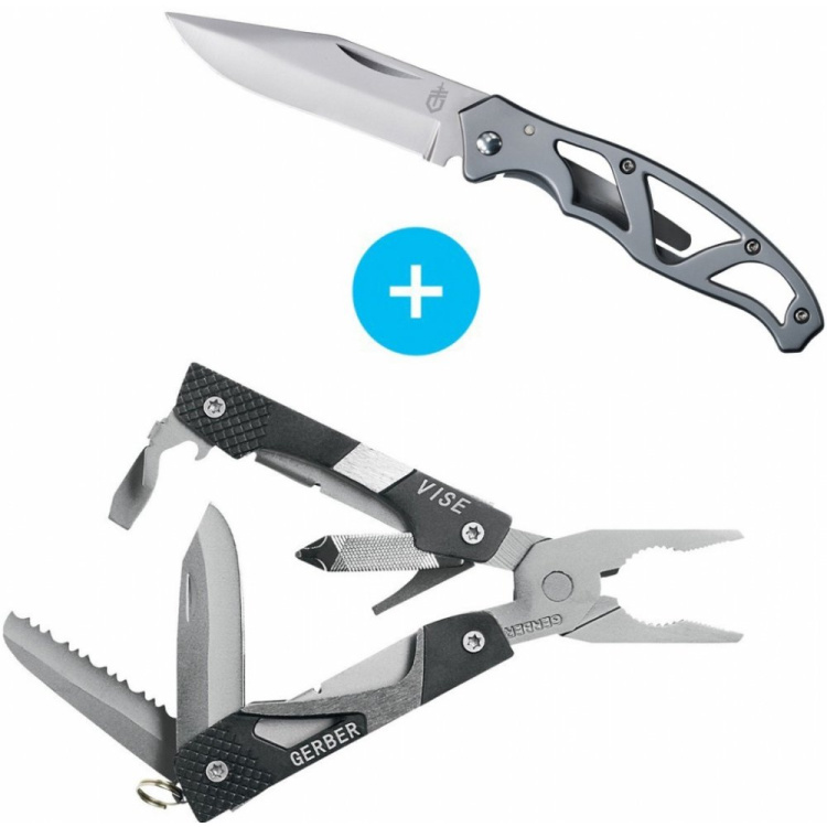 Gerber Set of Vise Pliers + Mini Paraframe Folding Knife