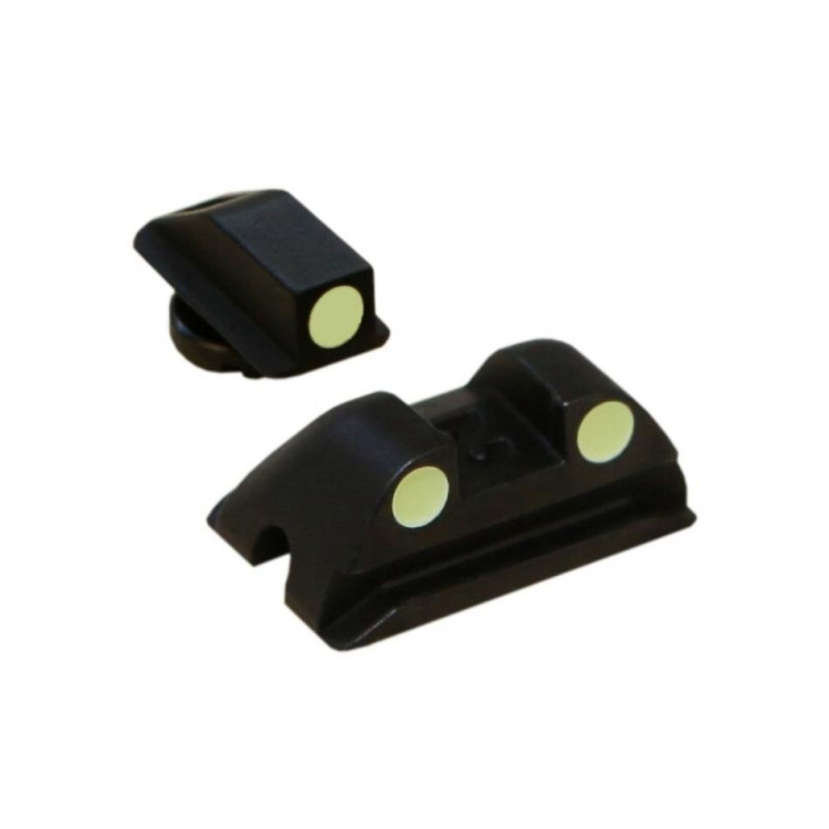 Walther P99 / PPQ / PPS sights, steel, 3-dot, phosphorus (luminescent)