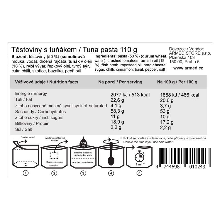 Tuna Pasta, Tactical Foodpack