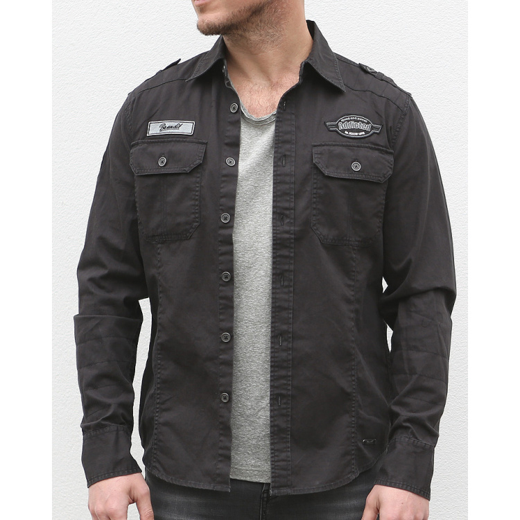 Shirt Luis Vintageshirt, Black, Brandit