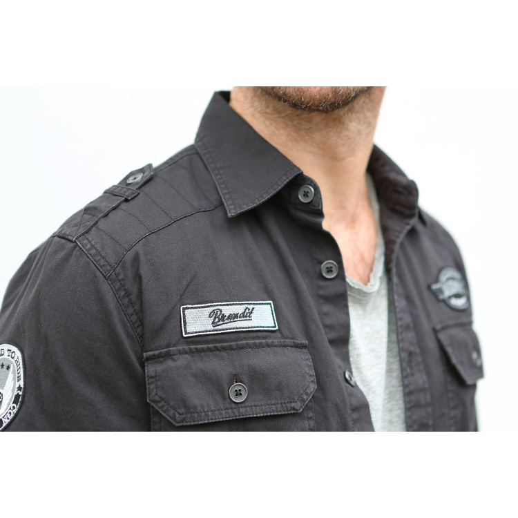 Shirt Luis Vintageshirt, Black, Brandit