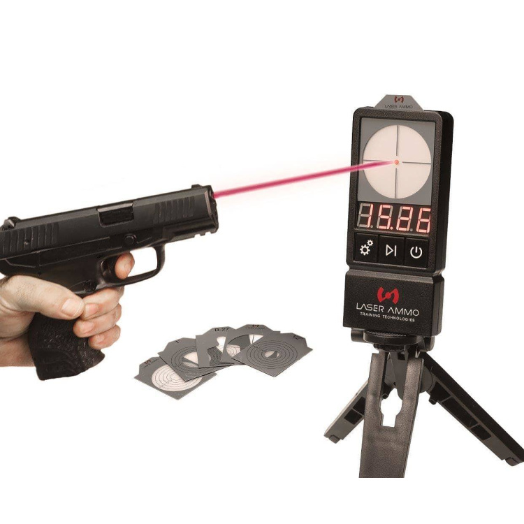 LaserPET II, electronic target + 9 mm Luger, SureStrike Cartridge, red laser, Laser Ammo