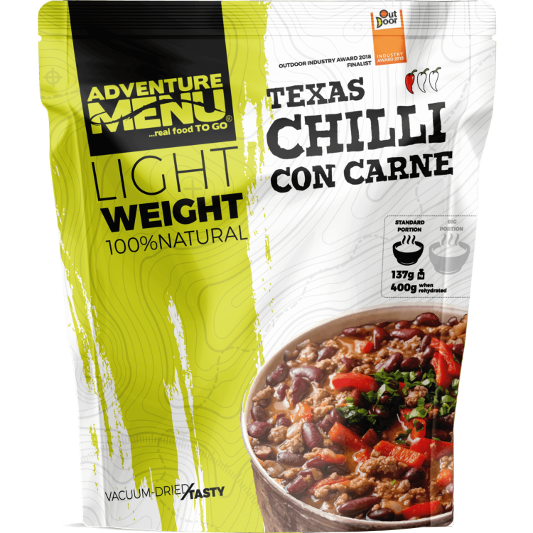 Vacuum Dried Chilli con Carne - Lightweight, Adventure Menu