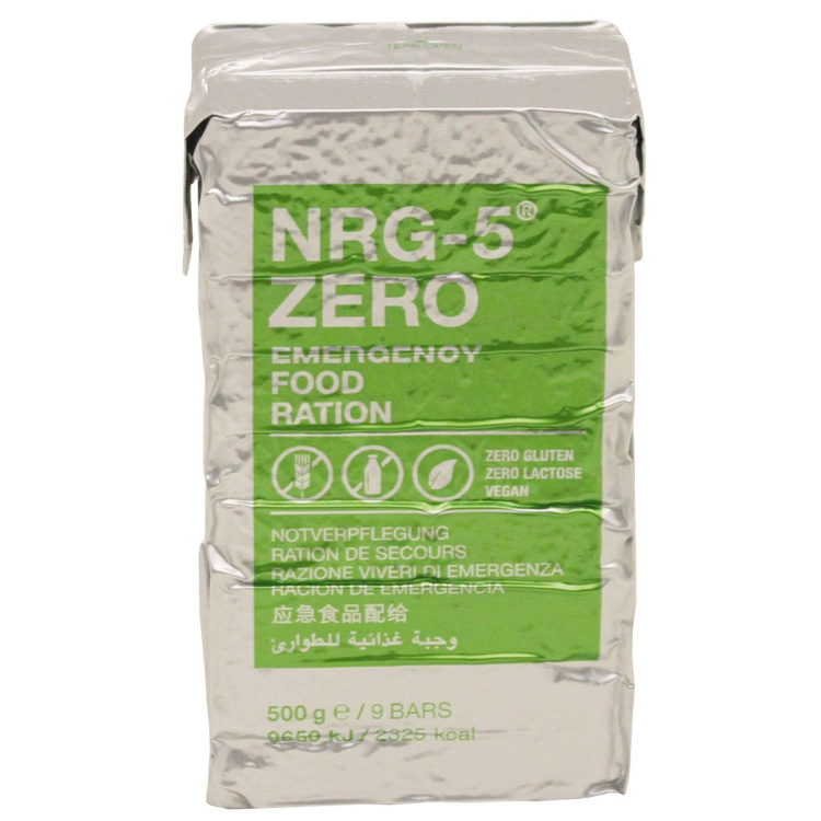 Nouzová energetická dávka - Emergency ration NRG-5 ZERO, 500 g, 9 tyčinek, MFH