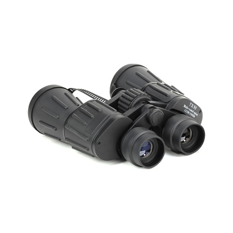 Binoculars 7x50, rubberized, Black, Mil-Tec