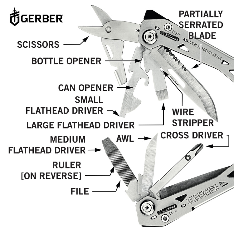 Combo Pack Suspension-NXT + Paraframe I Knife, Blister, Gerber