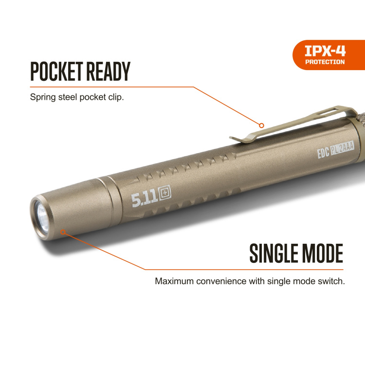 Tactical EDC PL 2AAA Flashlight, 5.11
