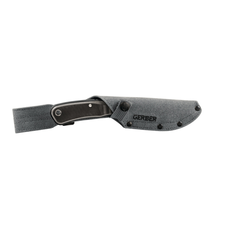 Downwind Drop Point Fixed Blade Knife, Black, Gerber
