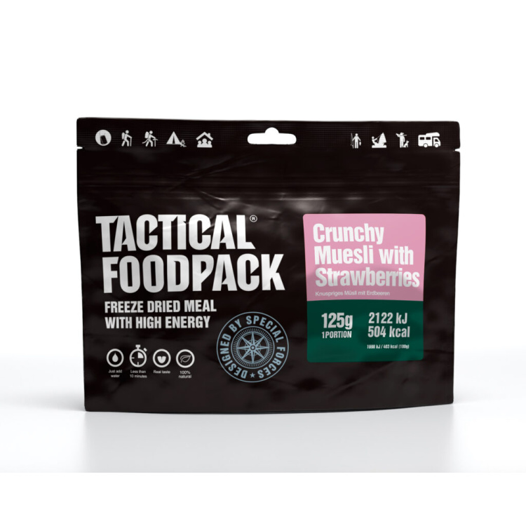 Crunchy Muesli with strawberries, Tactical Foodpack