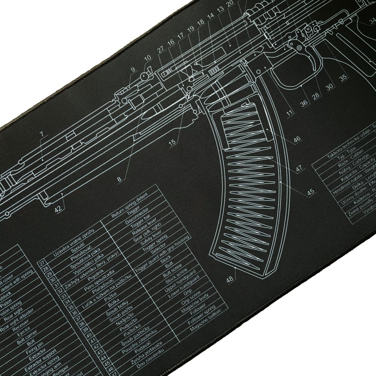 Gun pad with motive VZ. 58, black, CB-MAT
