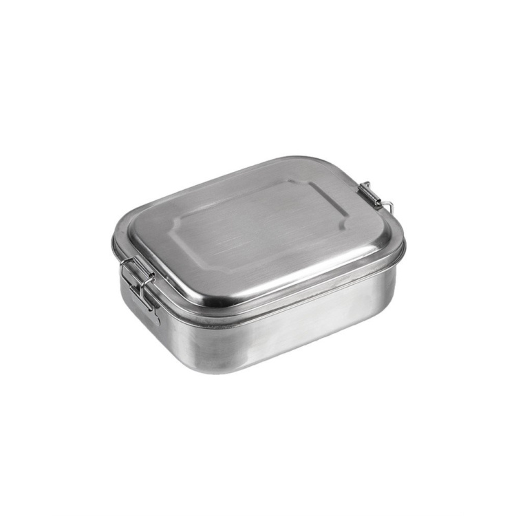 Stainless Steel Lunch Box, 16 x 13 x 6,2 cm, Mil-Tec
