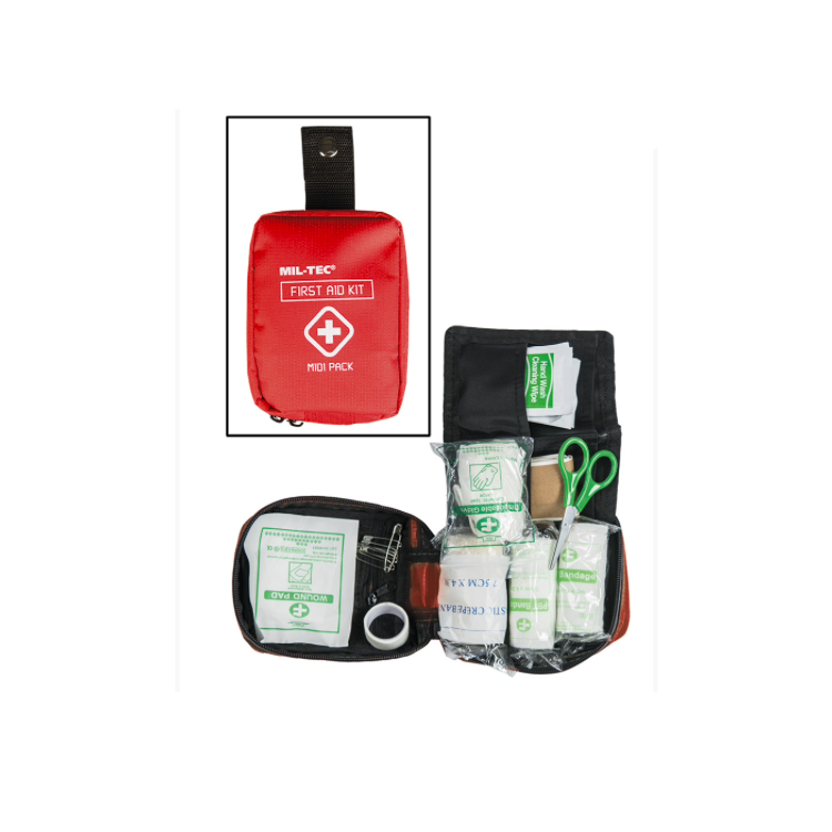 Midi First Aid Pack, Red, Mil-Tec
