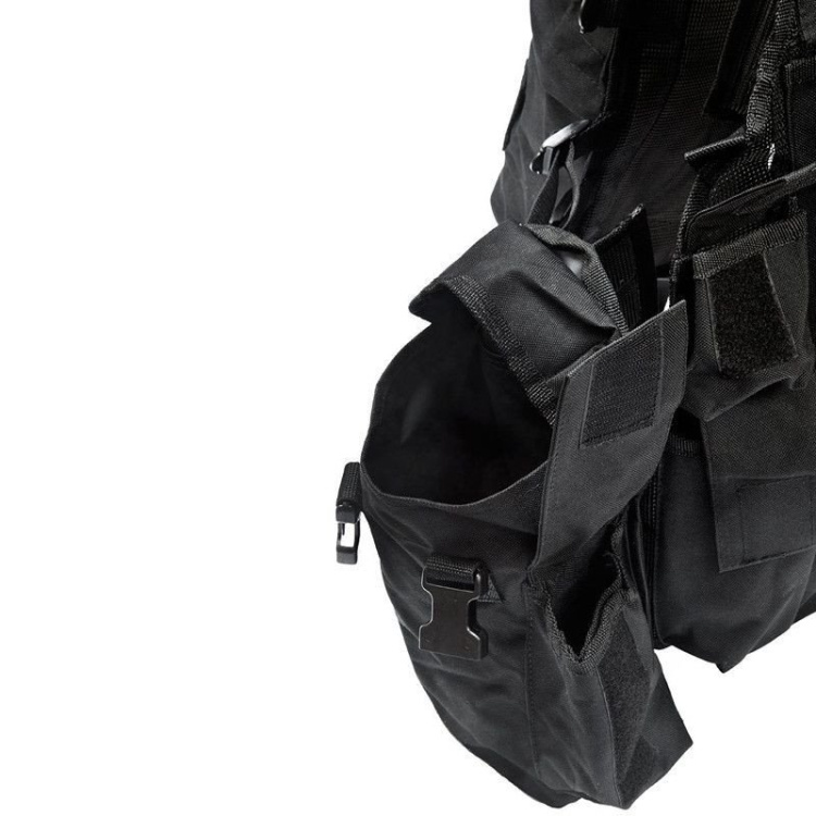 Tactical Vest, 12 pockets, Black, Mil-Tec