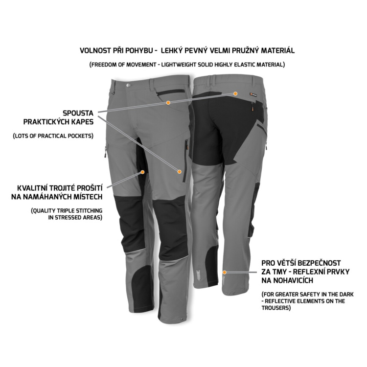 ProM FOBOS outdoor pants grey/black, Promacher
