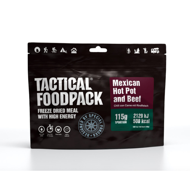Chilli con carne with beef, Tactical Foodpack
