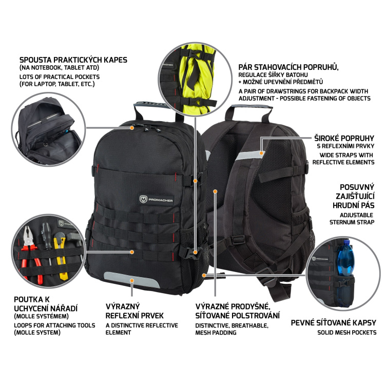 Backpack ProM Daimon, 40L, Black, Promacher