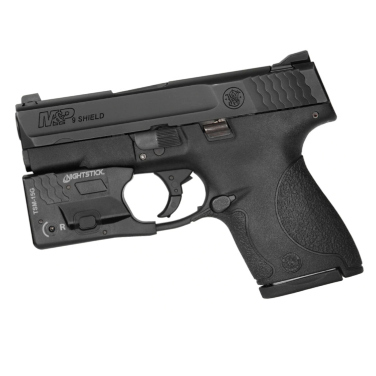 Svítilna TSM-15G, zelený laser, pro pistole S&amp;W M&amp;P Shield, Nightstick