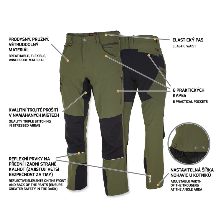 Fobos Outdoor Trousers, Promacher, Green/Black