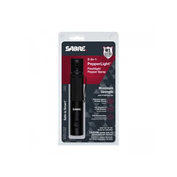 Pepřový sprej a svítilna 2v1, Sabre Red, 15g